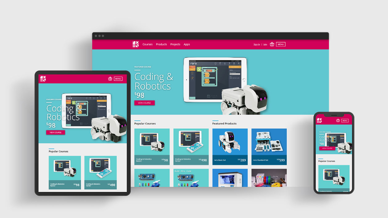 Website Design - IXEN Robotics - Online Store