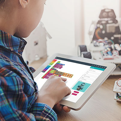 Website Design - Make.Bot - Robotics Visual Coding Website - Tile